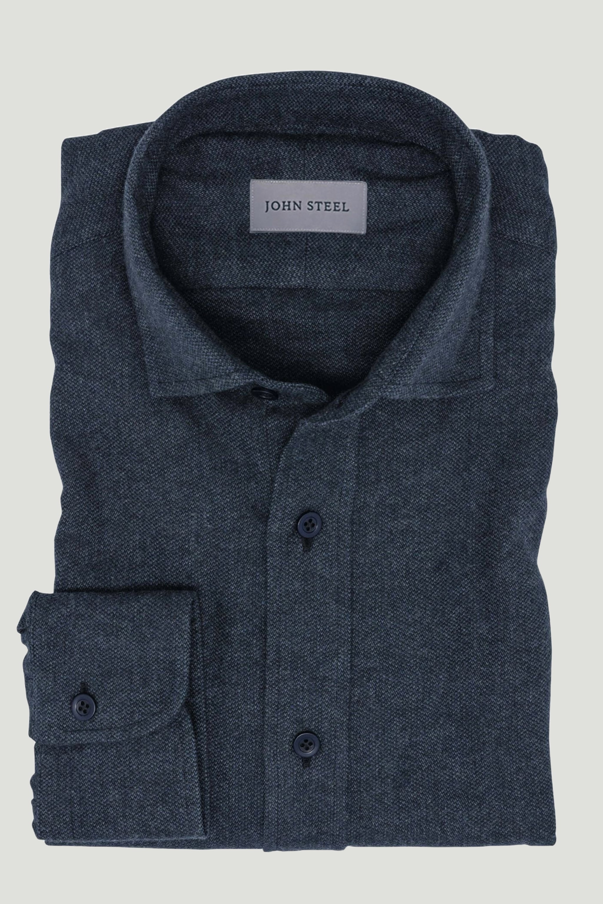 Dark Blue Flannel Overshirt custom tailored in Sydney Australia.
