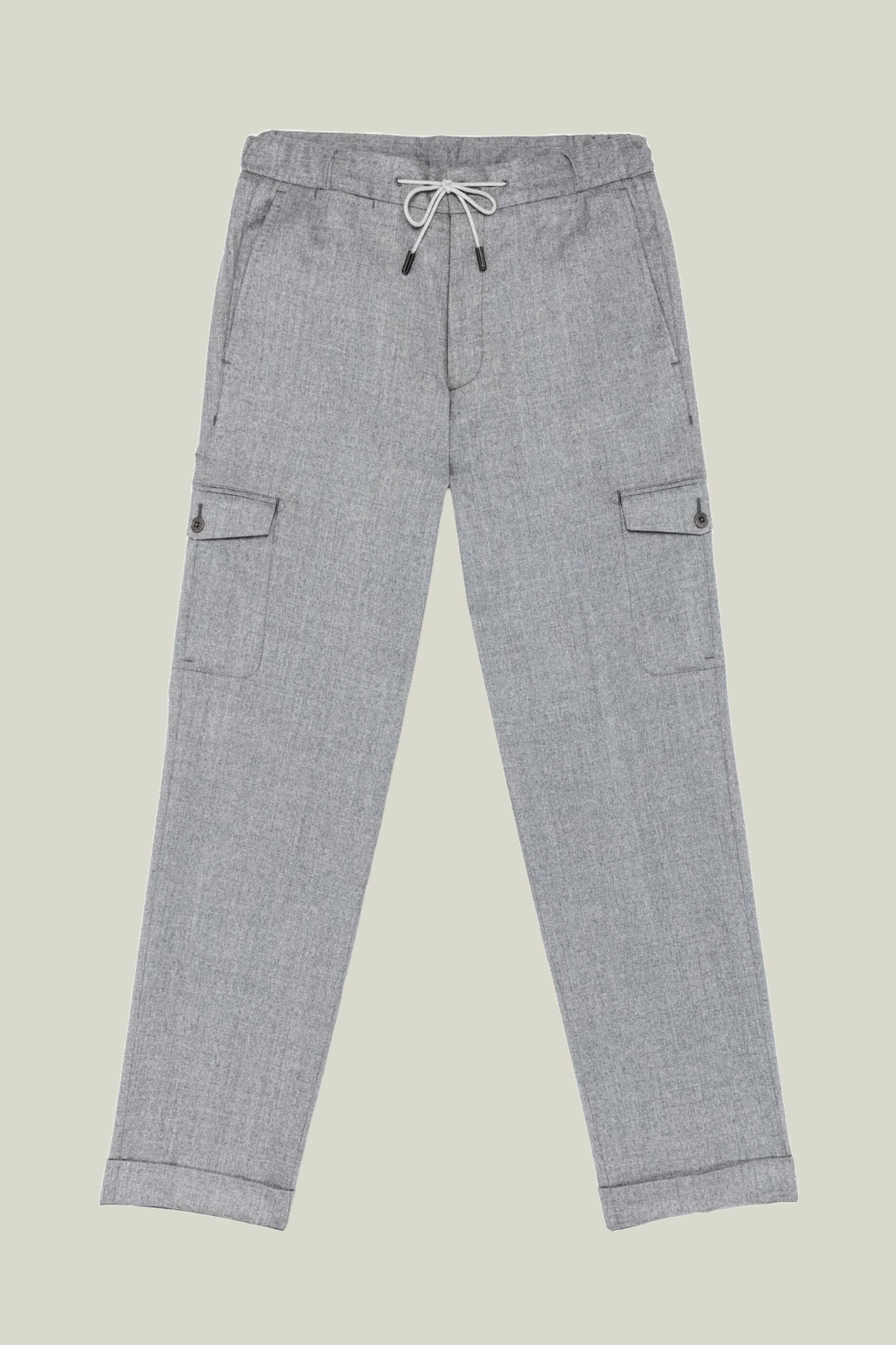 Light Grey Flannel Trouser custom tailored in Sydney Australia.