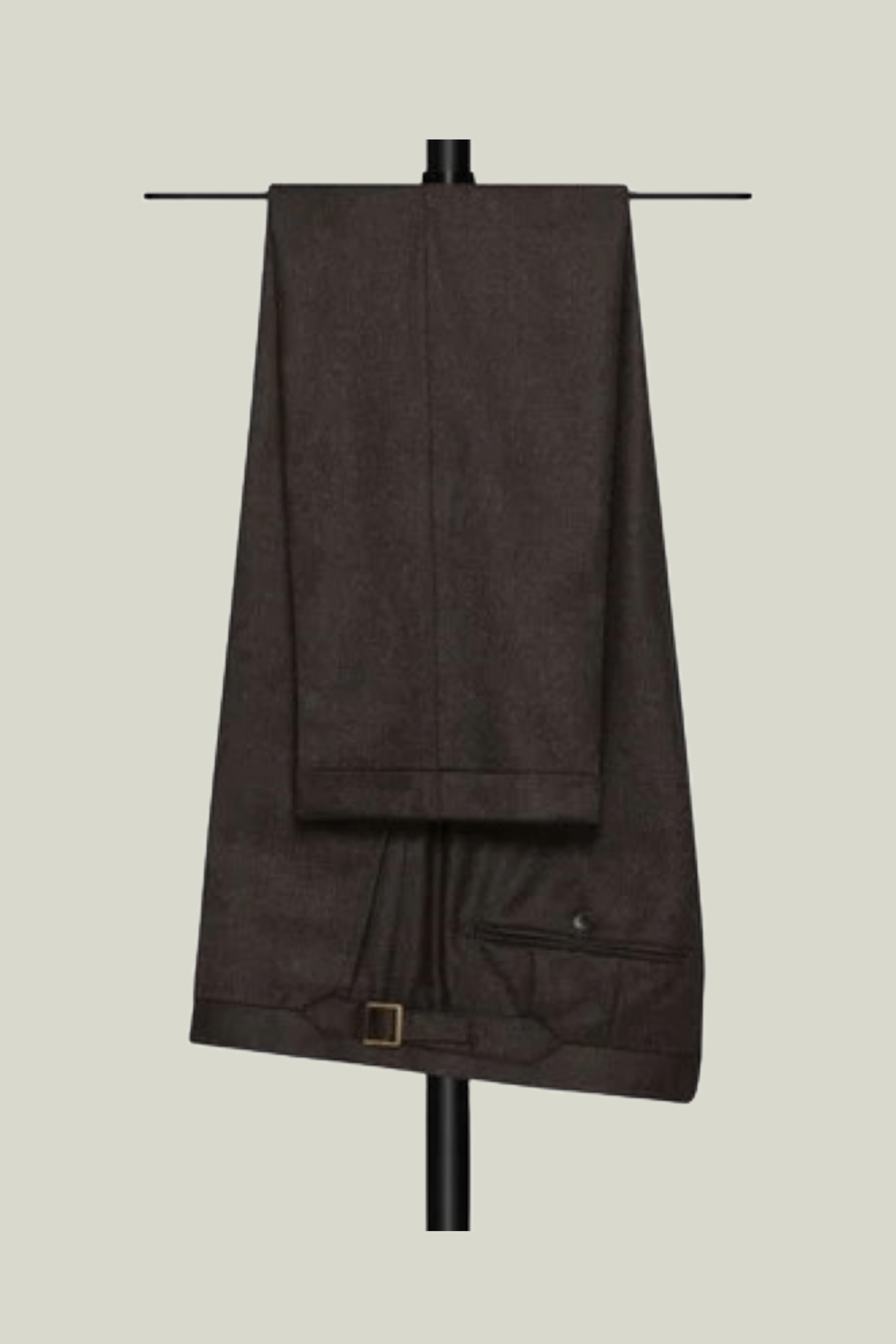 Dark Brown Flannel Trouser custom tailored in Sydney Australia.