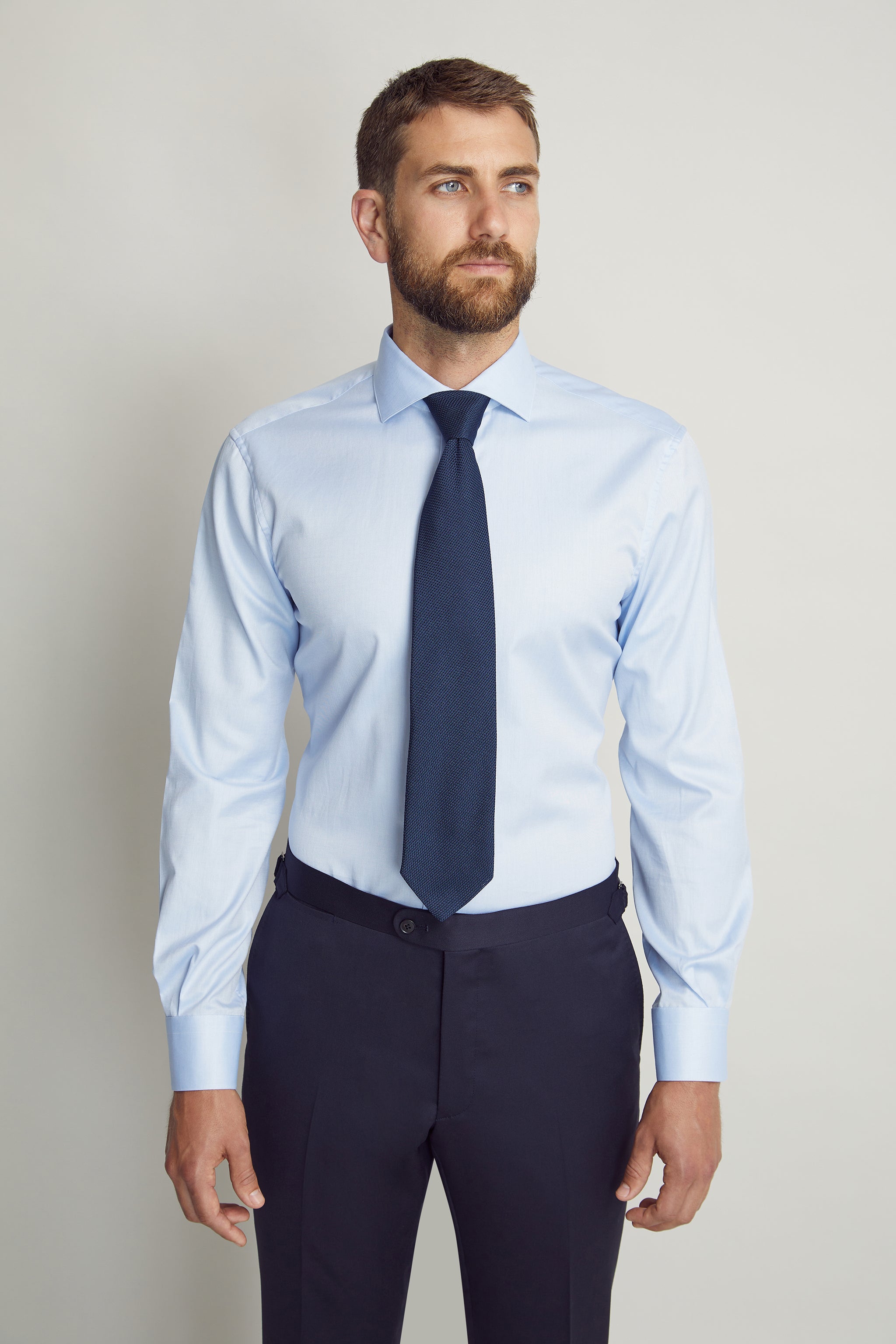 Dark Blue Grenadine Silk Tie custom made in Sydney Australia.