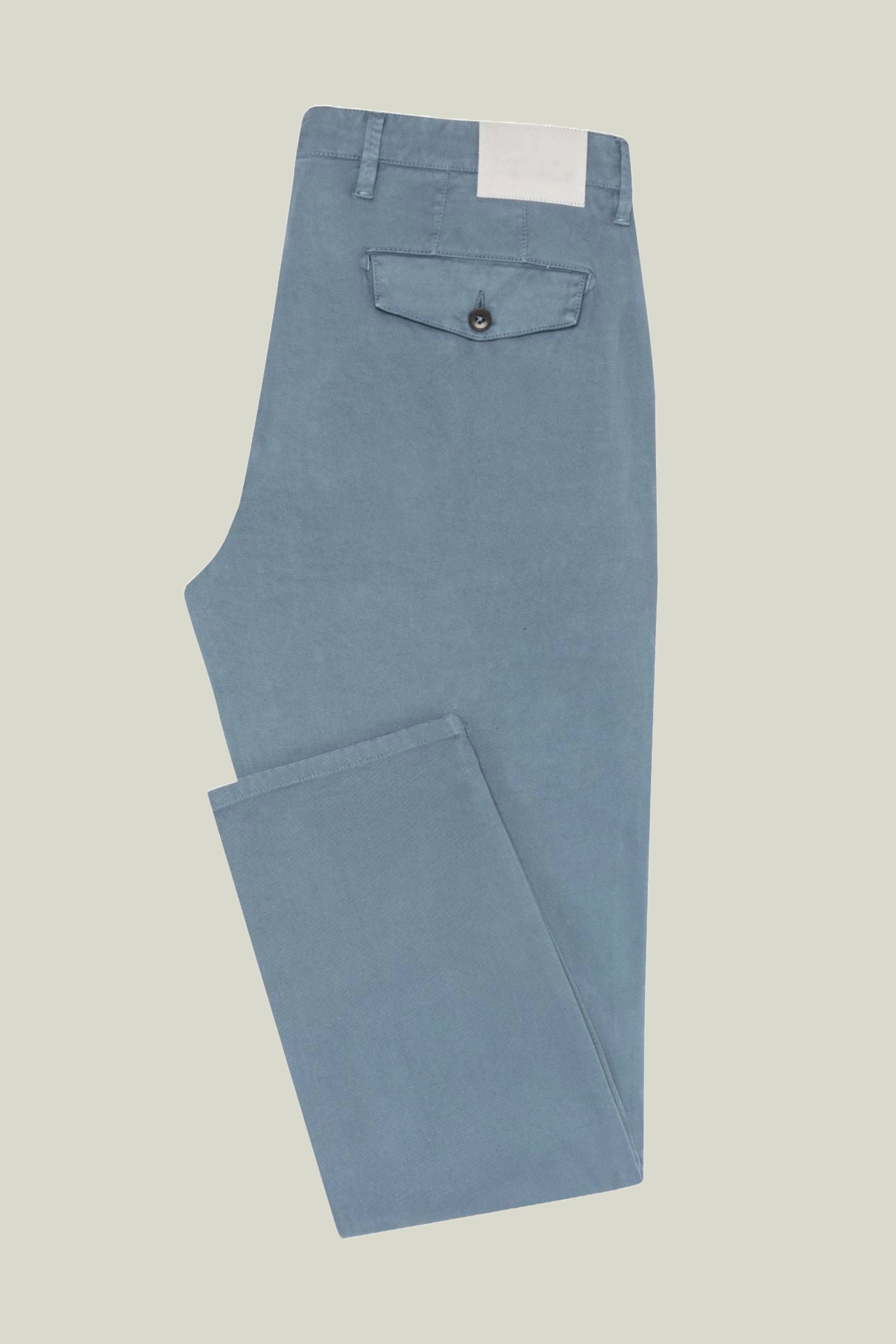 Slate Blue Heavy Weight Chinos custom tailored in Sydney Australia.