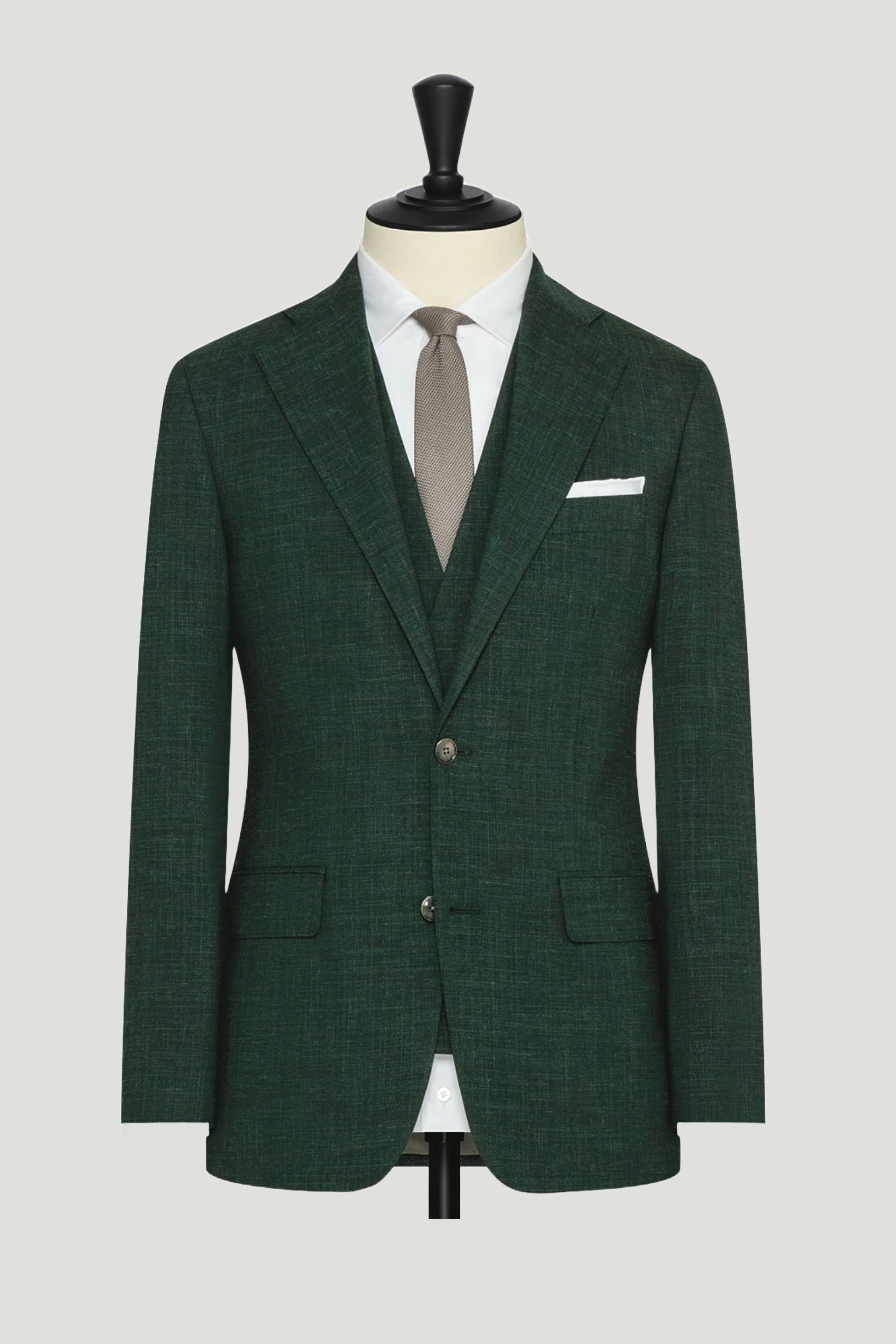 Green Linen Blend Suit custom tailored in Sydney Australia.