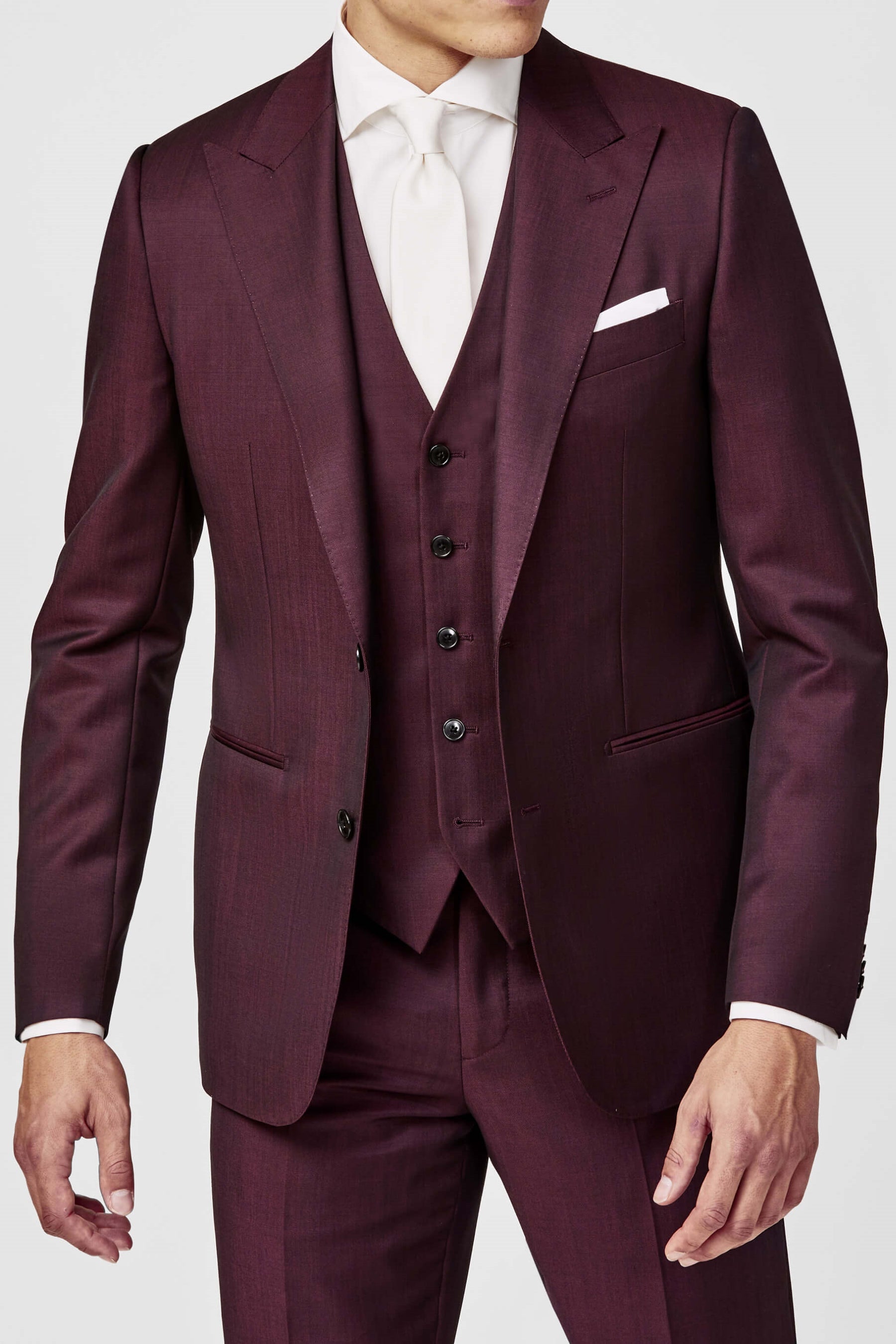 Burgundy Mohair Suit custom tailored in Sydney Australia.