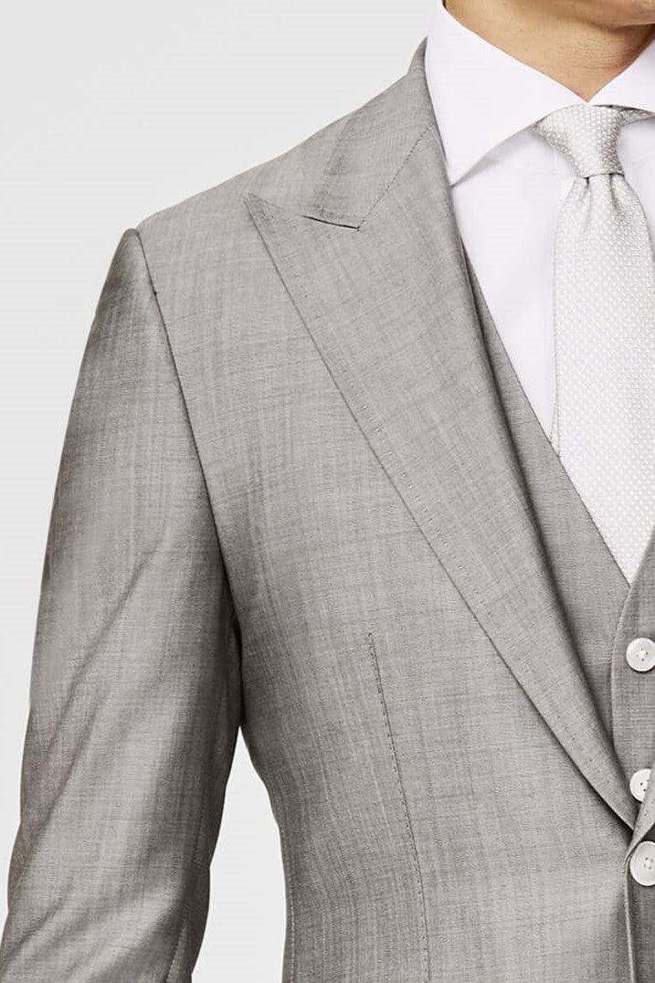 Light Grey Mohair Suit custom tailored in Sydney Australia.