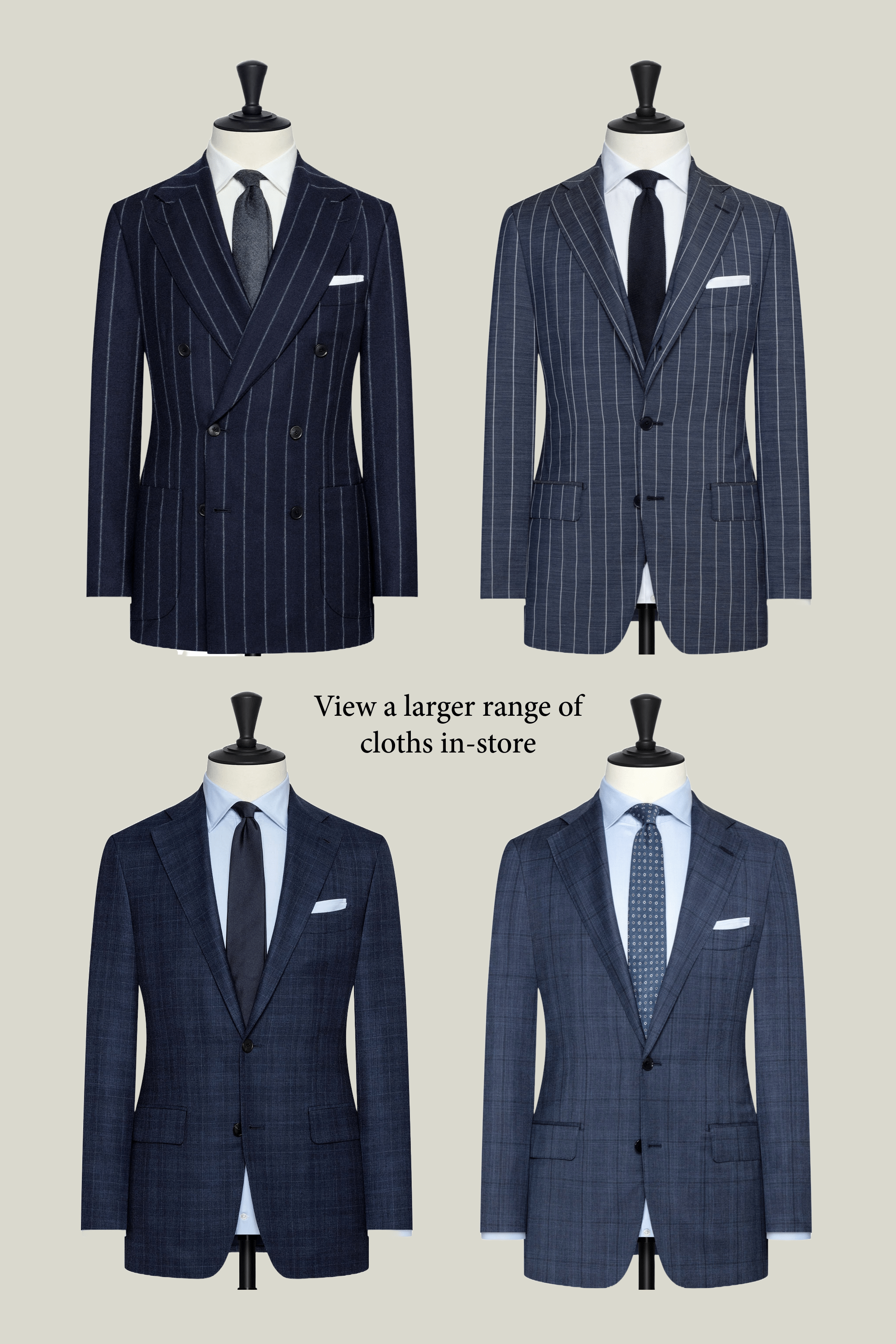Blue Suit patterned options custom tailored in Sydney Australia.