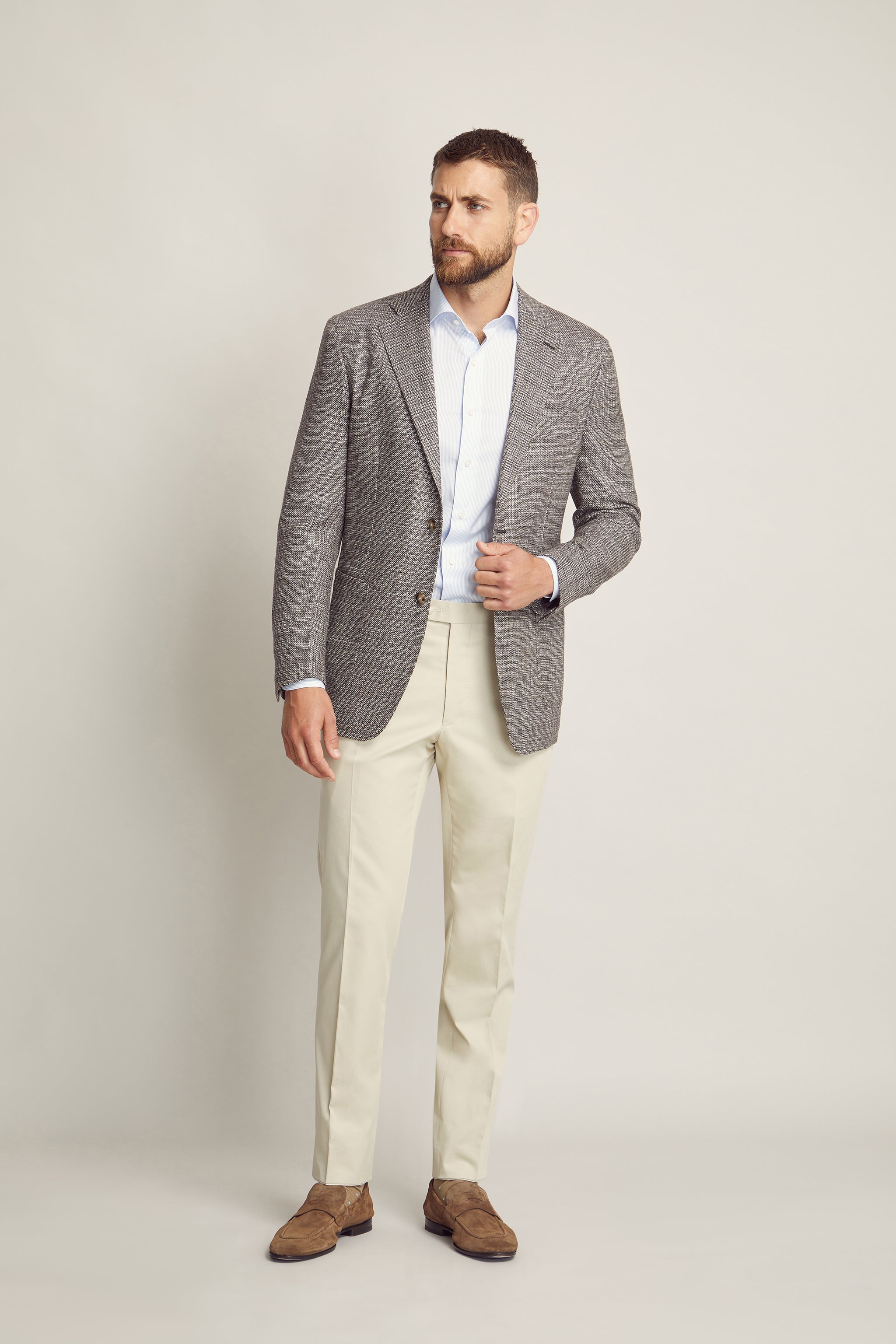 Dark Brown Wool Silk Sport coat custom tailored in Sydney Australia.