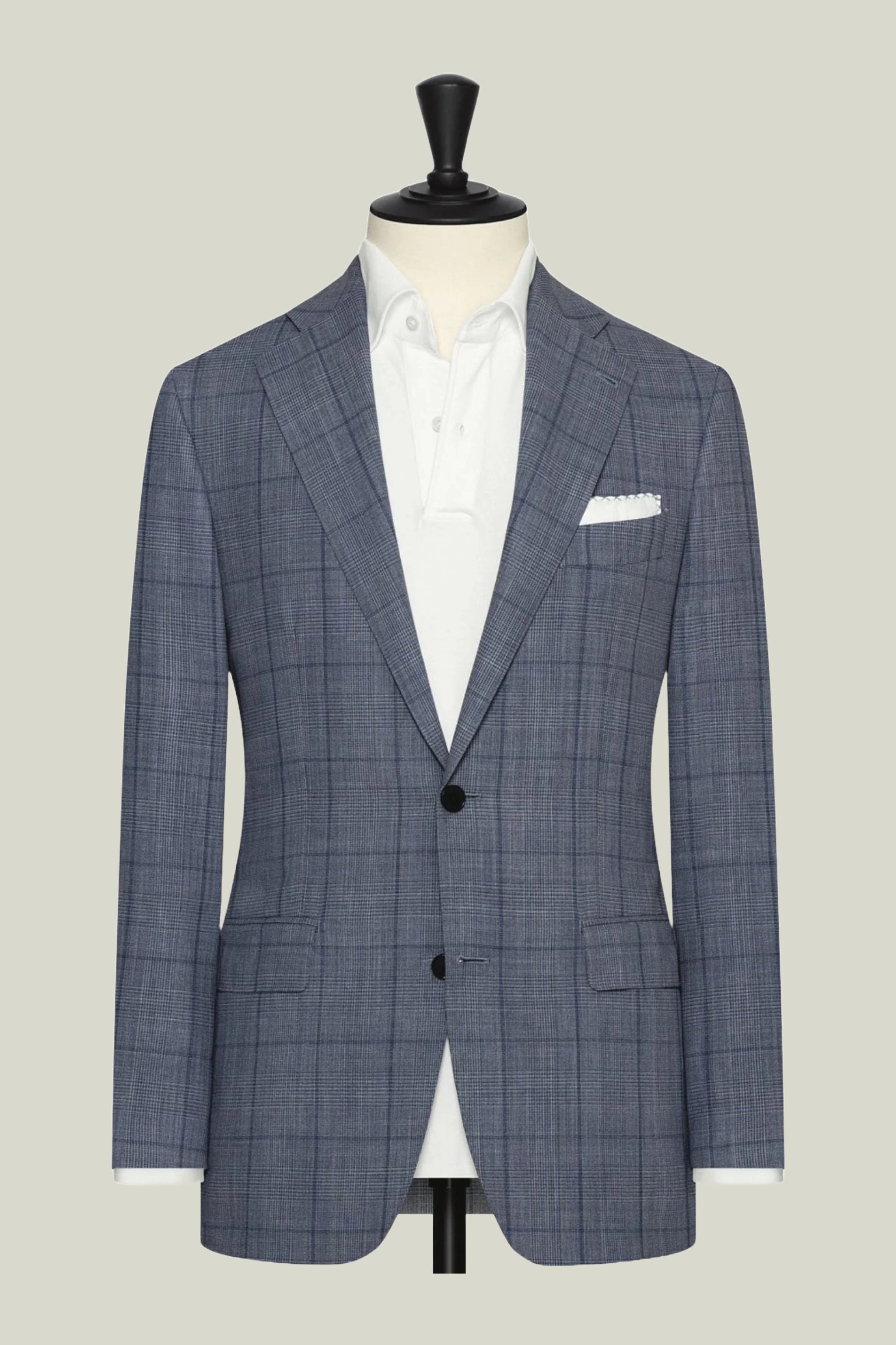 Blue Check high twist wool Sport coat custom tailored in Sydney Australia.