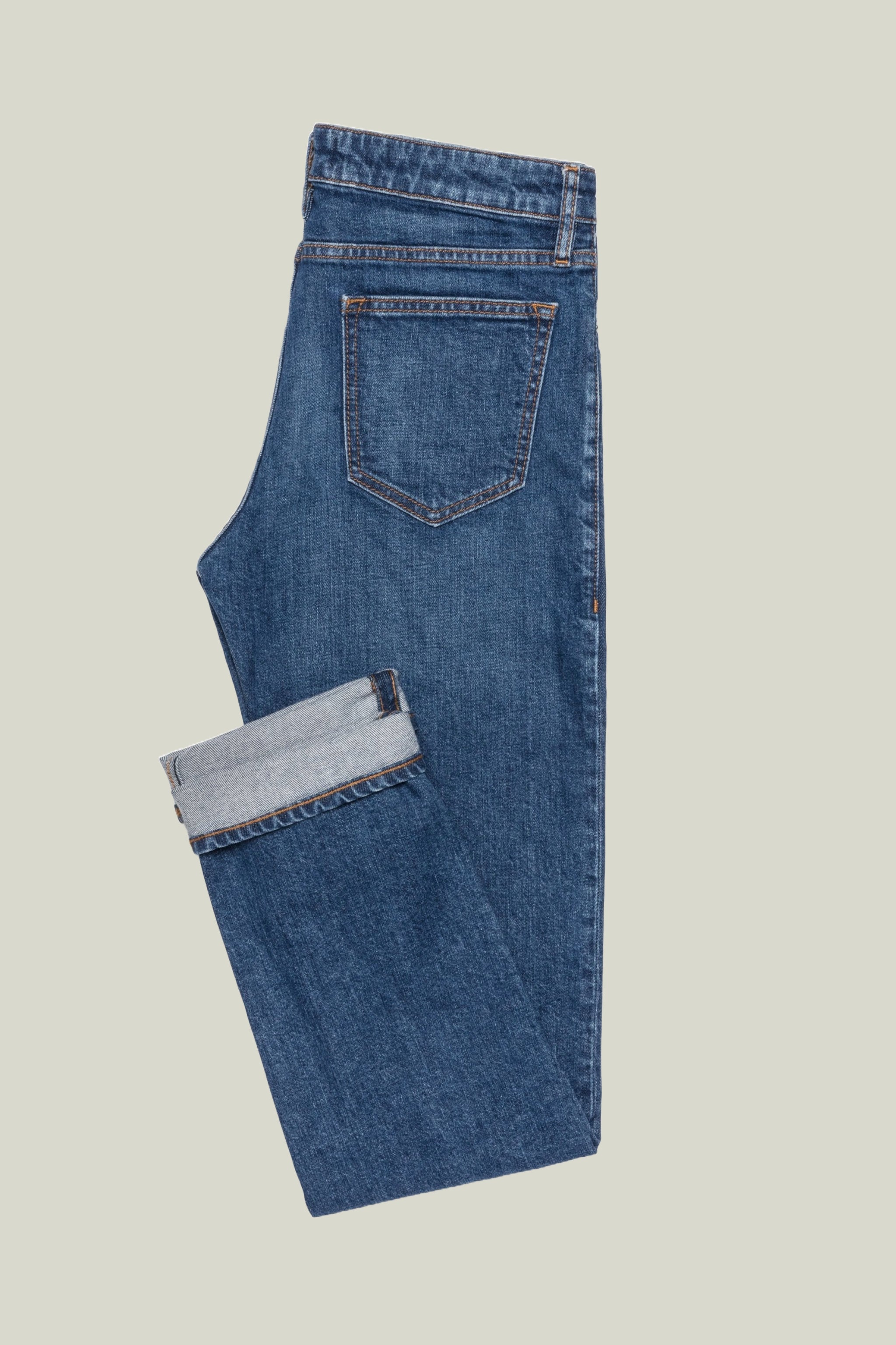 Mid Blue Washed Denim Jeans custom tailored in Sydney Australia.