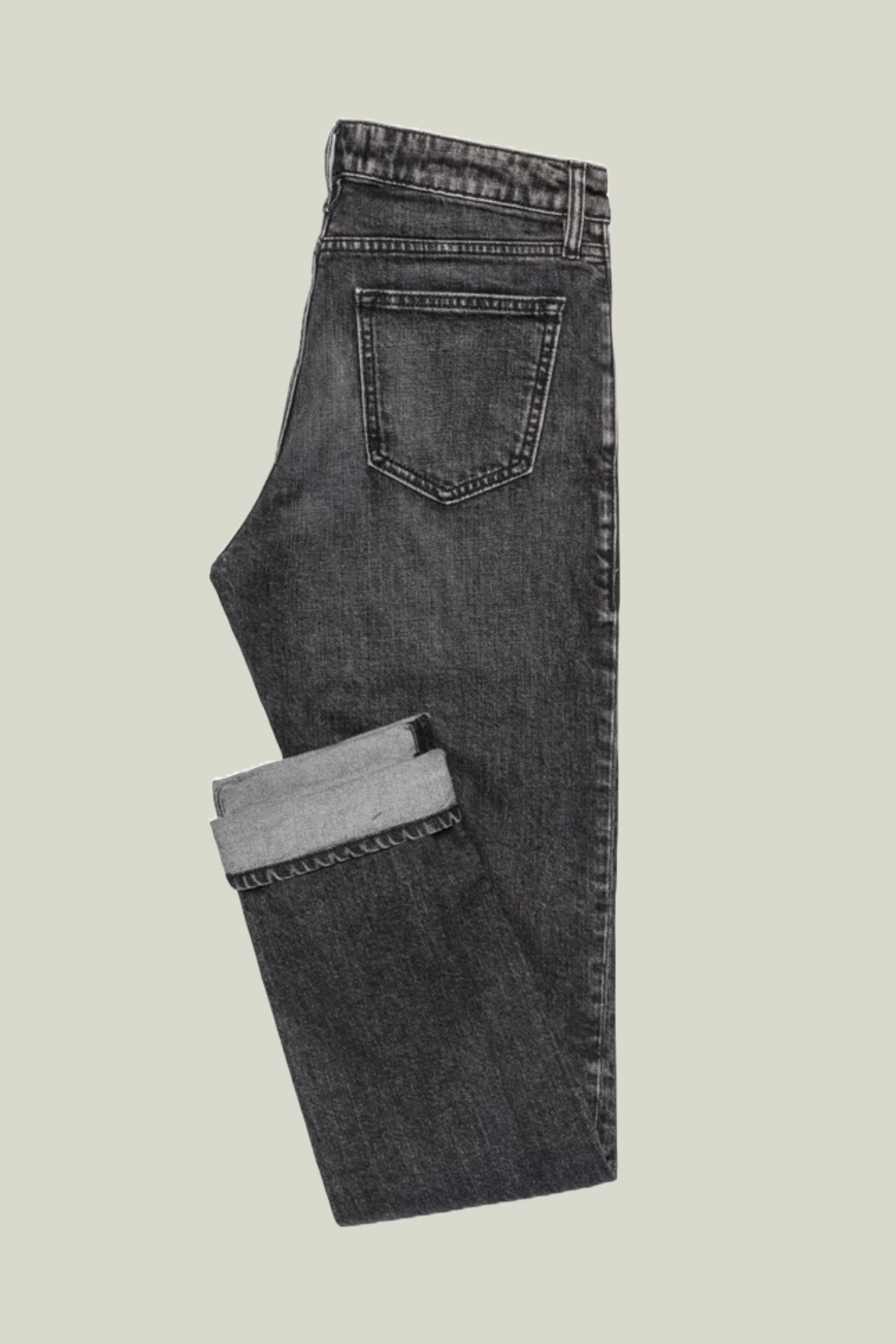 Dark Grey Washed Denim Jeans custom tailored in Sydney Australia.