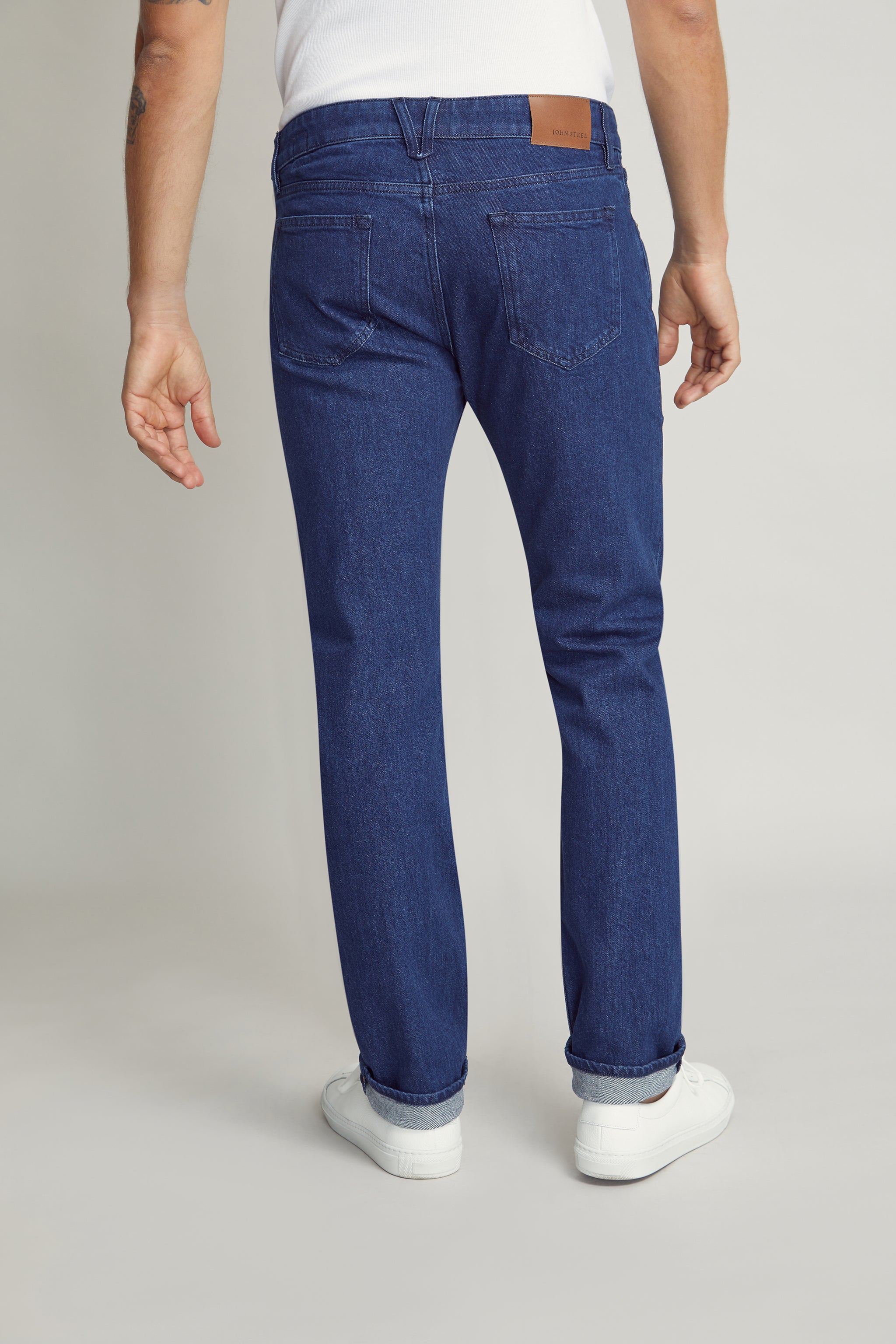 Classic Blue Washed Denim Jeans custom tailored in Sydney Australia.