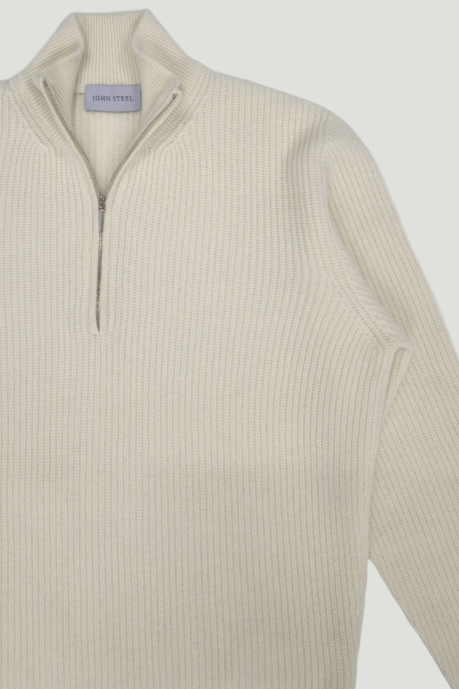 Wool Cashmere sweater with half English rib custom tailored in Sydney Australia.