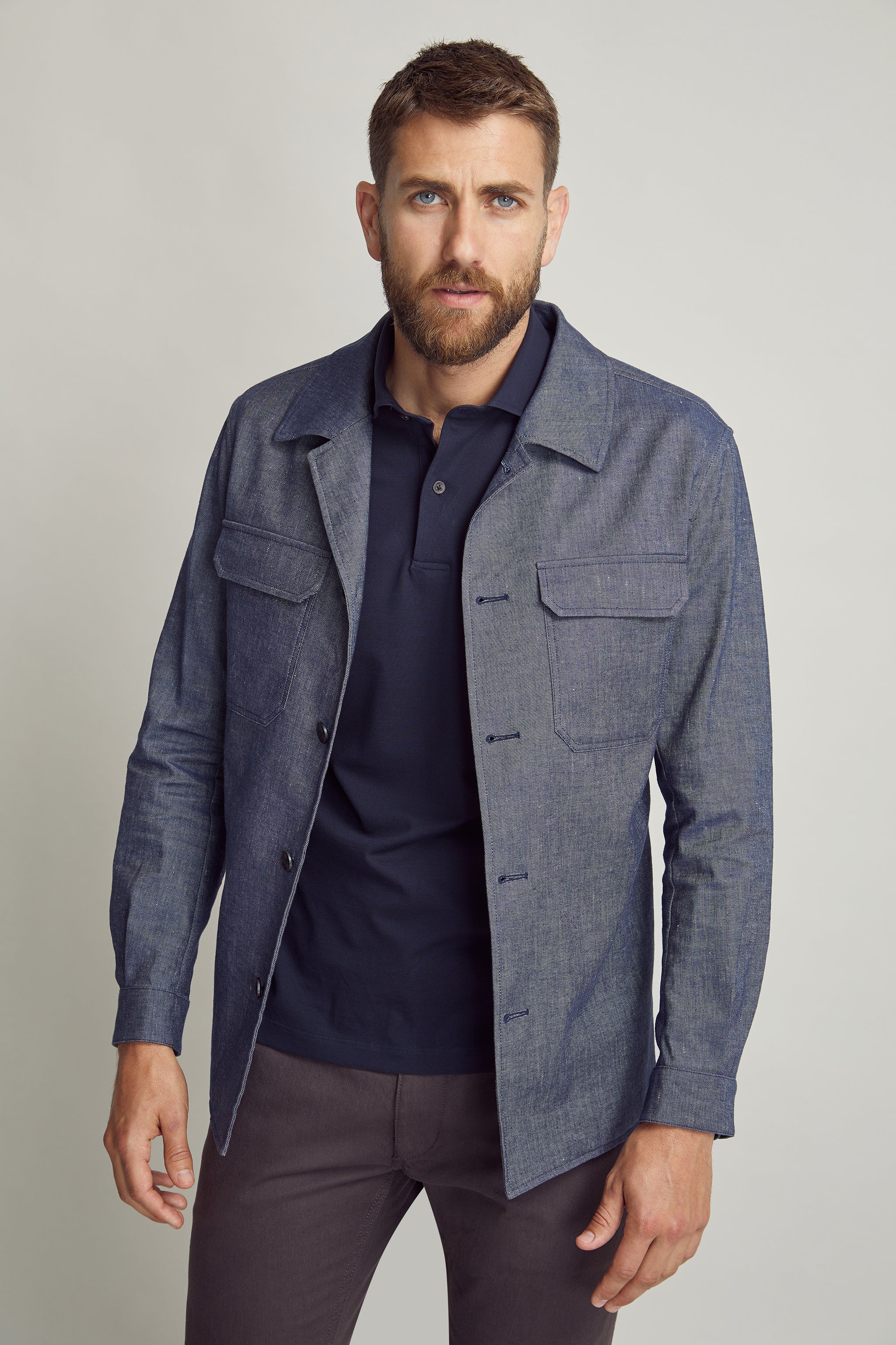 Denim Blue Shirt Jacket